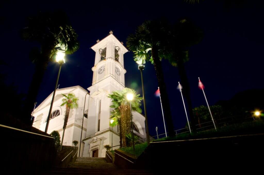 Kirche von Magadino, Langzeitbelichtung - Bulb Einstellung