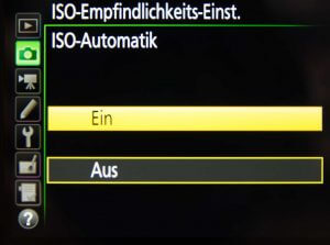 ISO-Automatik einstellen