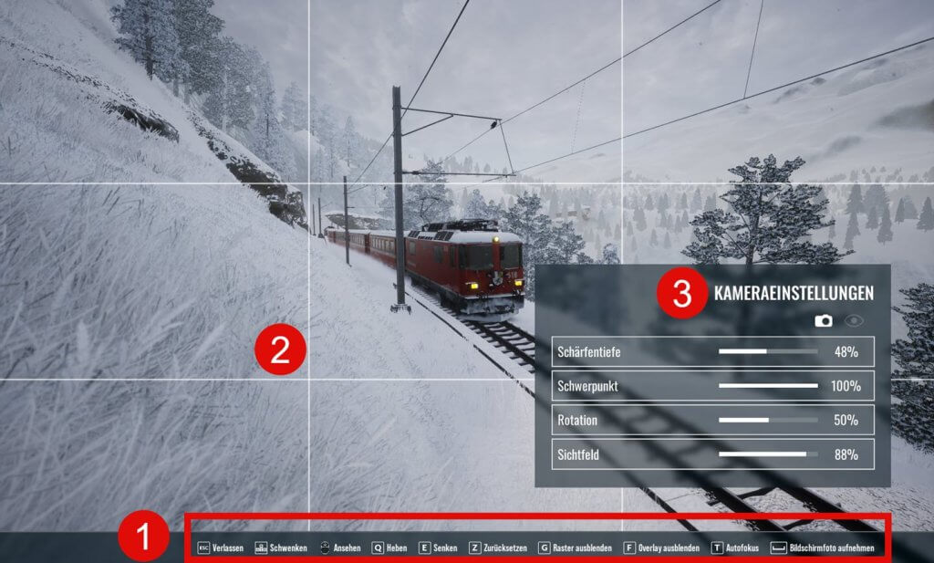 Bildschirmfotos in Train Sim World aufnehmen